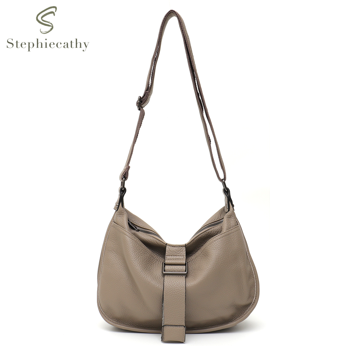 Hobo Bag Slouchy - Women Design Style Genuine Leather Shoulder