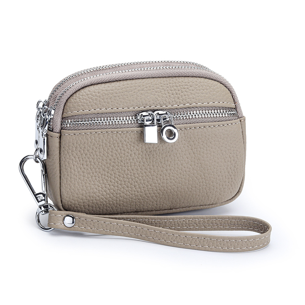 Women'S Bags Top 10 - Genuine Leather Card Holder Dual Zipper
