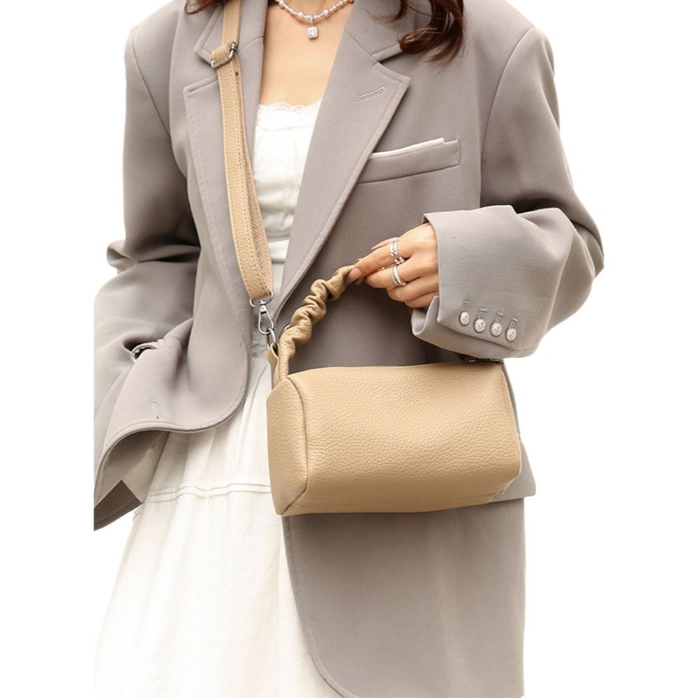 Women'S Bags Top 10 - PU Leather Shoulder Bag Ruched Top