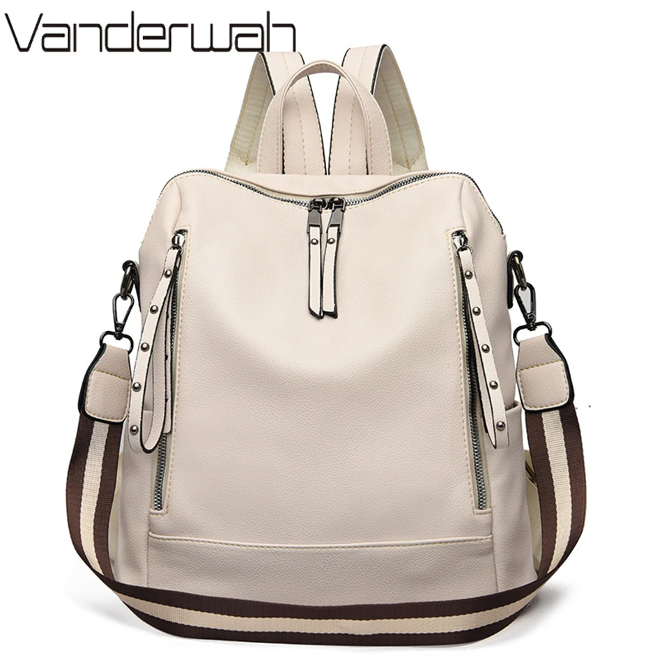 Women'S Young Bags - Brand Luxury Backpacks Soft Leather Waterproof