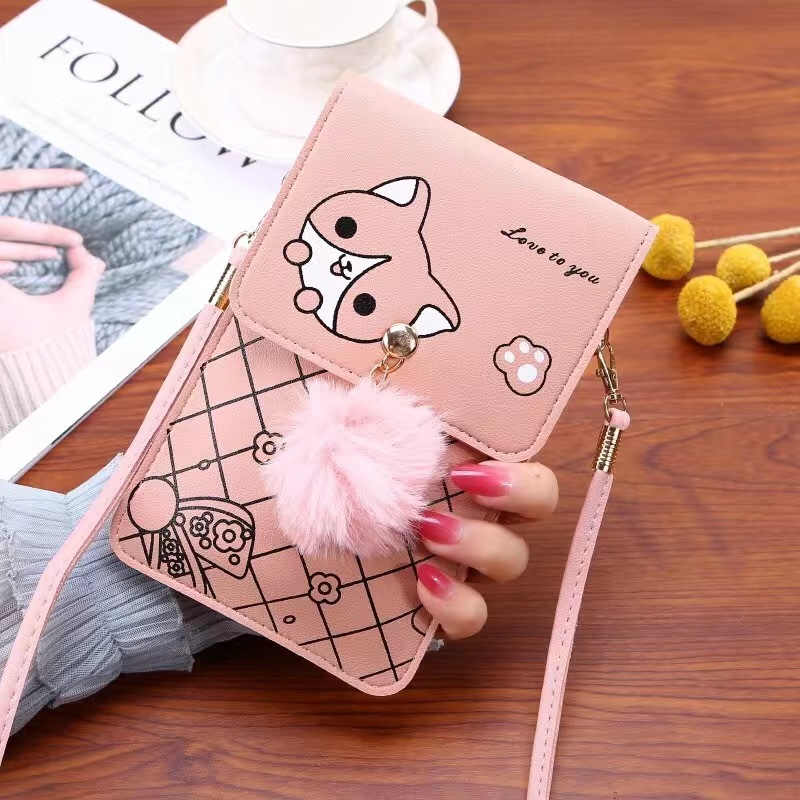 Women Bags In Amazon - Cute Cartoon Pattern Touch-Screen Phone Bag