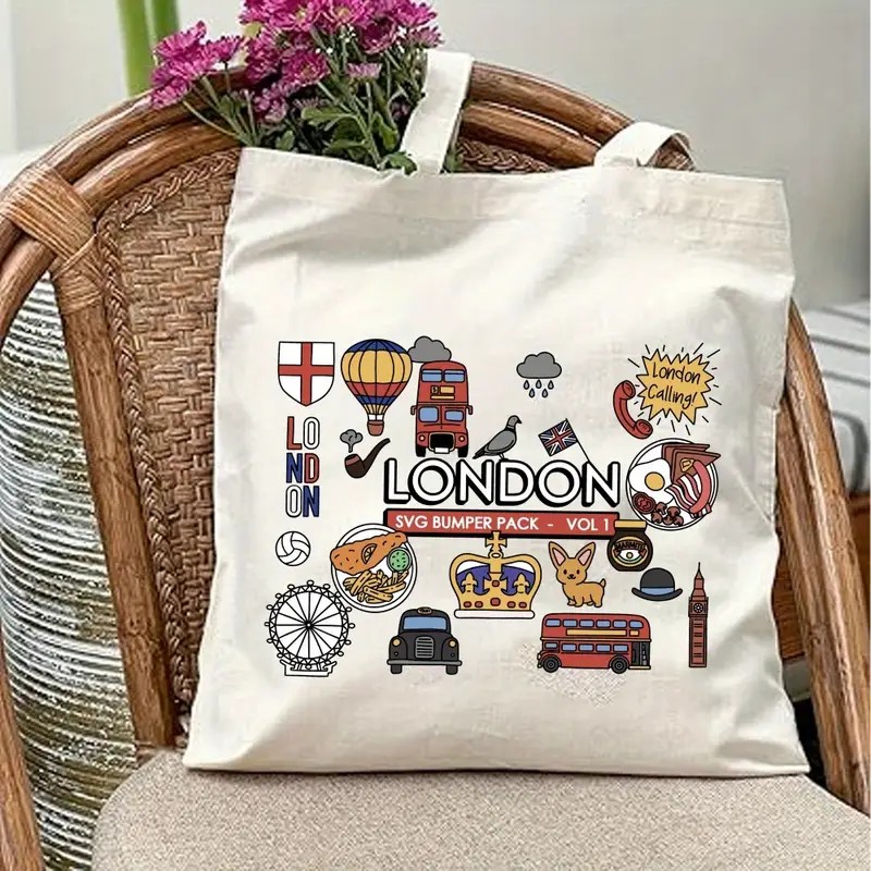 Women Bags In Uk - London UK Graphic Canvas Tote Bag