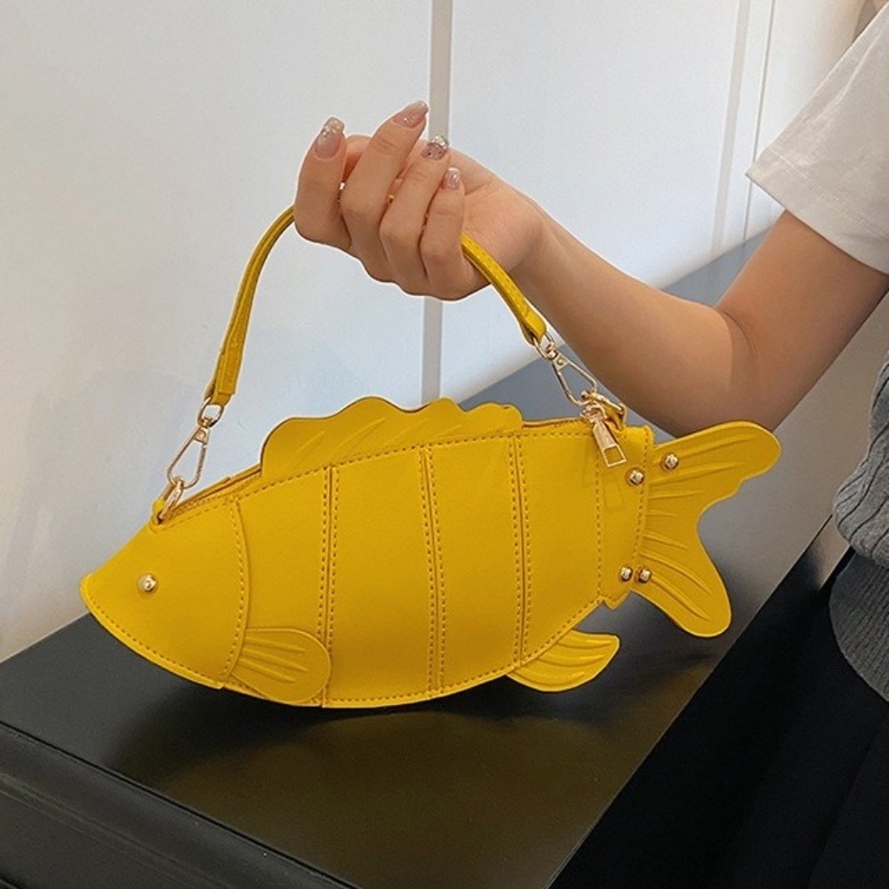 Hobo Bag Slouchy - Creative Simulation Fish Shaped Crossbody Bag