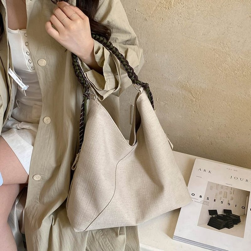 Women Cream Ribbed Hobo Bag Wi - Hobo Bag Slouchy review and price