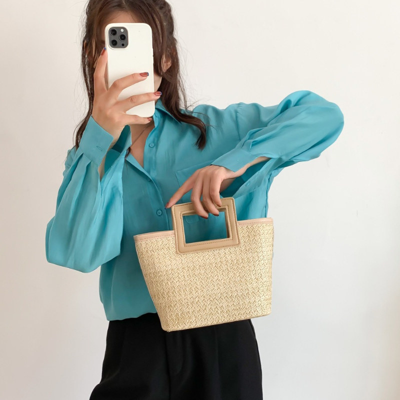 Square Hollow Handle Straw Wov - Women'S Bags Top 10 review and price
