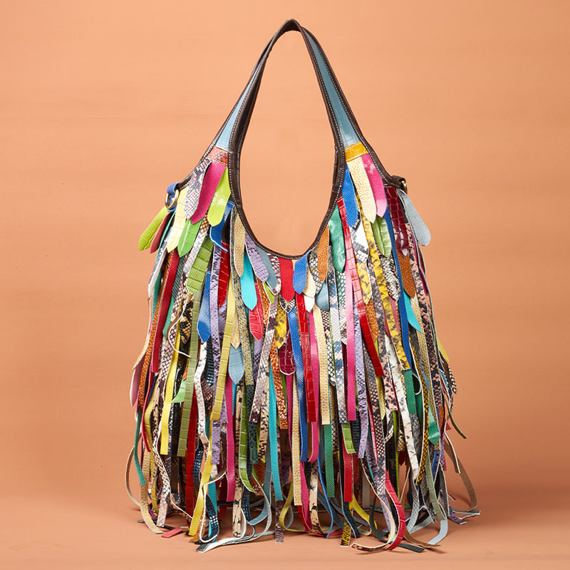 Colorful Real Sheepskin Should - Hobo Bag Slouchy review and price