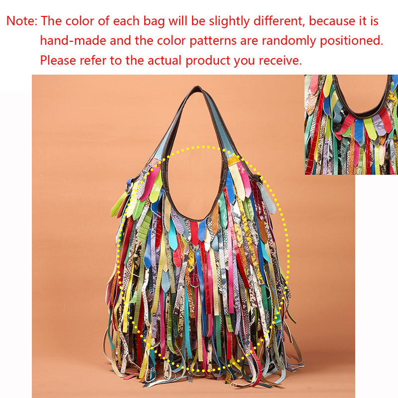 Colorful Real Sheepskin Should - Hobo Bag Slouchy review and price