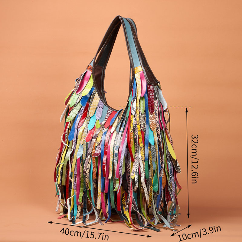 Colorful Real Sheepskin Should - Hobo Bag Slouchy review and price