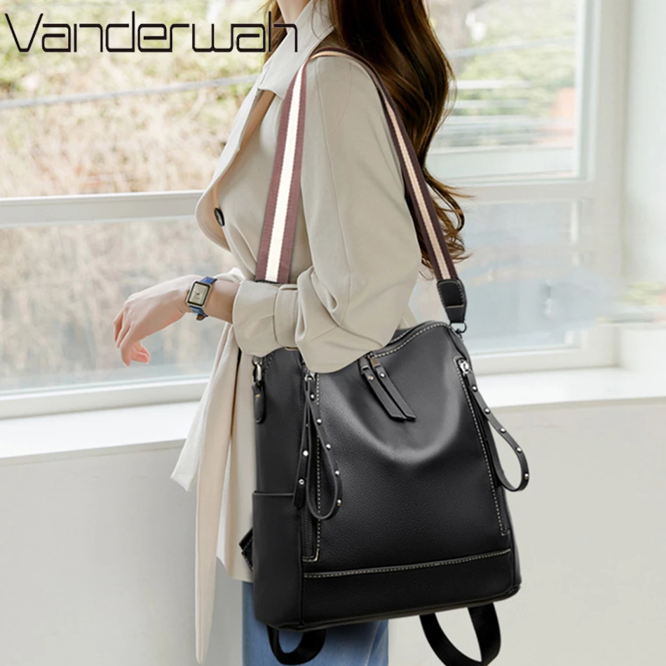 Brand Luxury Backpacks Soft Le - Women'S Young Bags review and price