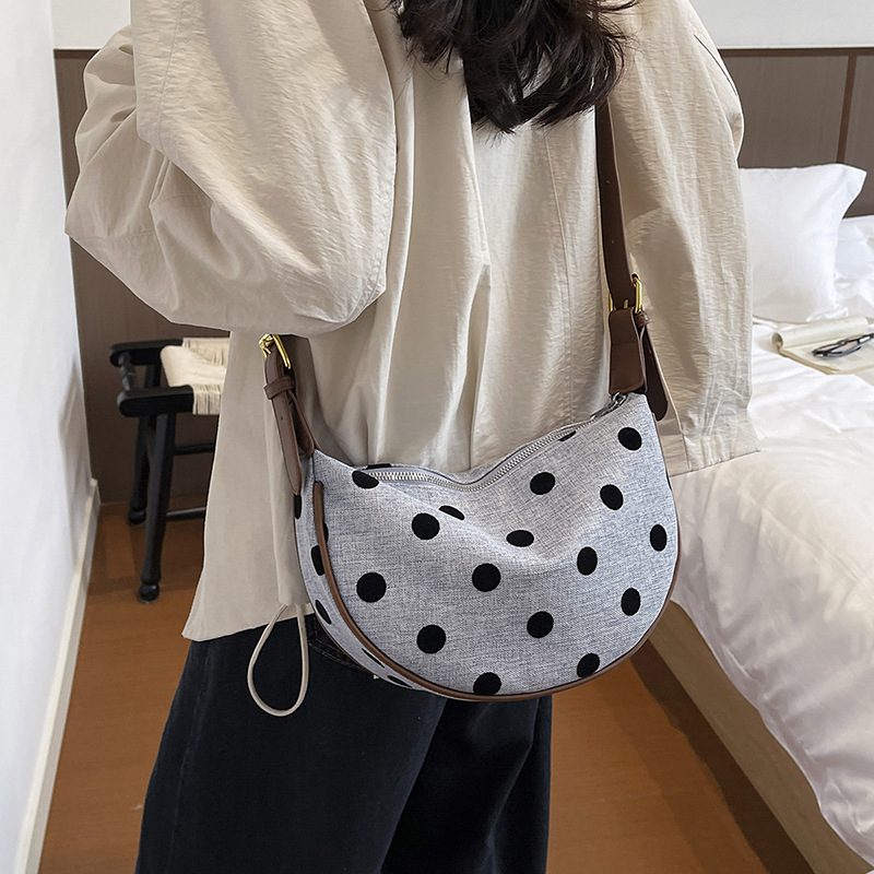 Women Polka Dot Hobo Bag Femal - Hobo Bag Slouchy review and price