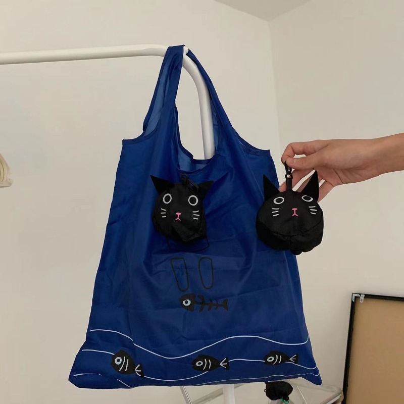 Cute Black Cat Foldable Reusab - Women'S Young Bags review and price