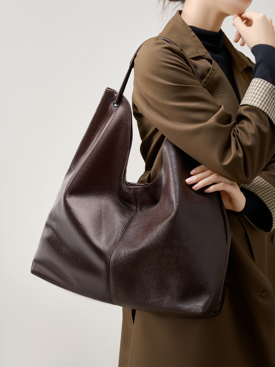 Luxury Genuine Leather Handbag - Hobo Bag Slouchy review and price