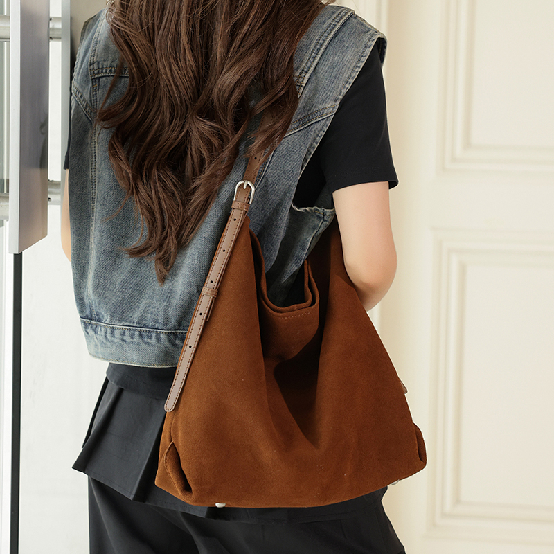 Women's Genuine Suede Cowhide  - Hobo Bag Slouchy review and price