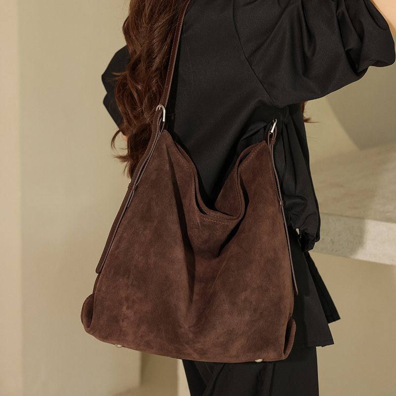 Women's Genuine Suede Cowhide  - Hobo Bag Slouchy review and price