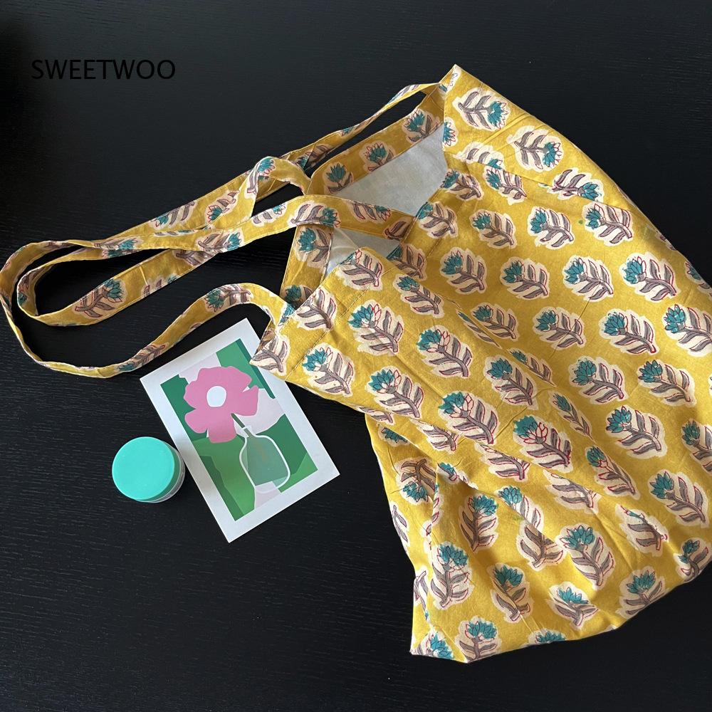 Pastoral Plant Print Soft Wove - Women Bags India review and price