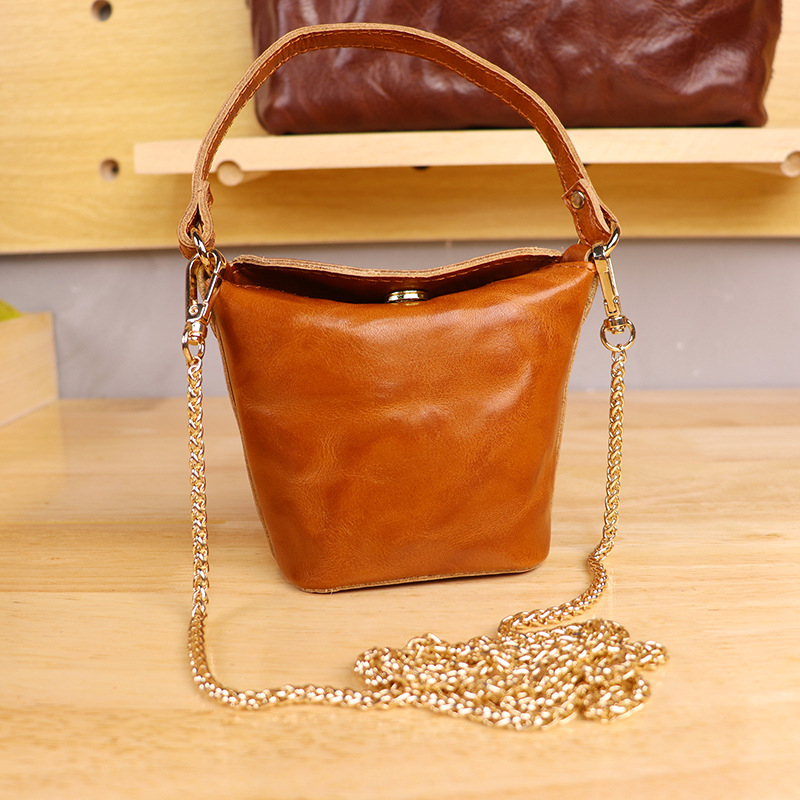 Oil Wax Leather Mini Bucket Ba - Women'S Bags Top 10 review and price
